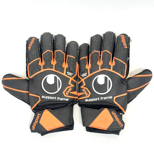 Vist Large View of Product Image Which is Used UHLSPORT Soccer Goalie Gloves Black 7