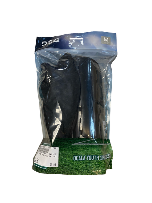 Vist Large View of Product Image Which is Used USA Soccer Shin Guards Youth Black MD