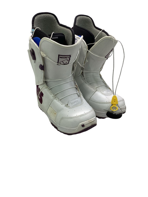 Vist Large View of Product Image Which is Used Burton MINT Womens Snowboard Boots Purple And White Senior 9