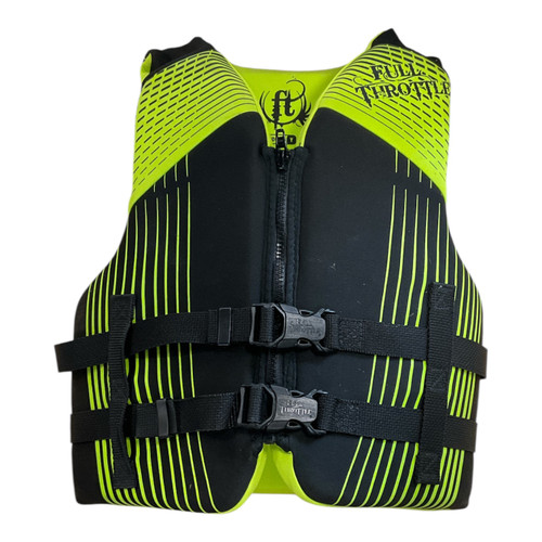 Vist Large View of Product Image Which is Used Full Throttle Youth PFD Green Youth 50-90