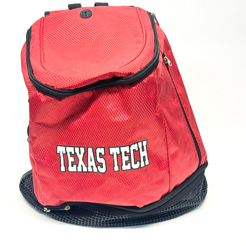 Vist Large View of Product Image Which is Used TEXAS TECH Soccer Player Sackpack Red