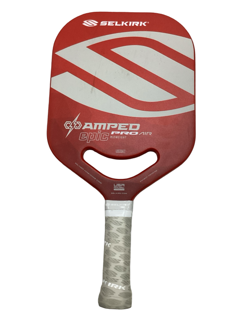 Vist Large View of Product Image Which is Used Selkirk AMPED PRO AIR EPIC Pickleball Racquet Red