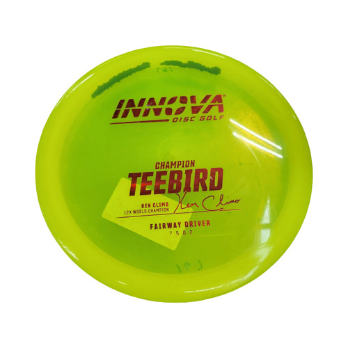 Vist Large View of Product Image Which is Used Innova TEEBIRD CHAMPION DRIVER Disc Golf Driver Yellow