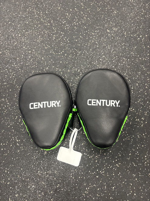 Vist Large View of Product Image Which is Used Century PUNCH MITT PAIR Boxing Pads Black
