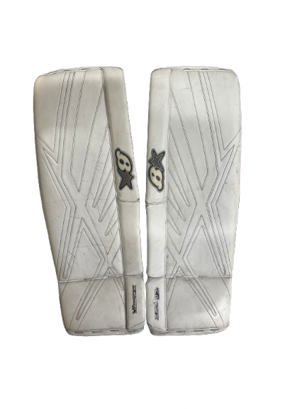 Vist Large View of Product Image Which is Used Brians BRIANS SUBZERO 7.0 LEG PADS Goalie Leg Pads Senior White 31 1/2"
