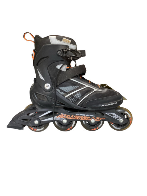 Vist Large View of Product Image Which is Used Rollerblade ZETRABLADE SZ 9 BLK/ORG Senior Rec Fitness Skates Black Senior 9