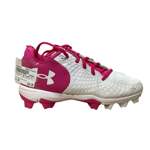 Vist Large View of Product Image Which is Used New Balance LAX Cleats Girls White Senior 7