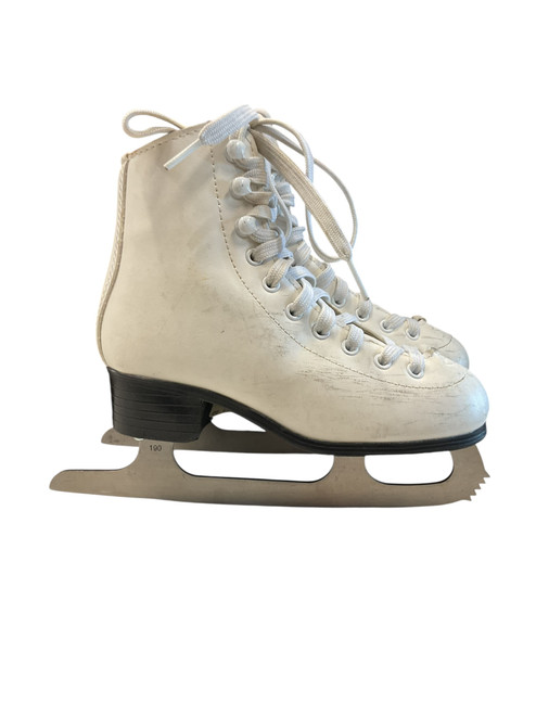 Vist Large View of Product Image Which is Used American Athletic FIGUER SKATE SZ 1 Girls Figure Skate White Junior 01