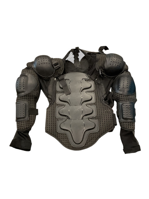 Vist Large View of Product Image Which is Used MESH ZIP UP PROTECTIVE TOP Youth Top Black SM