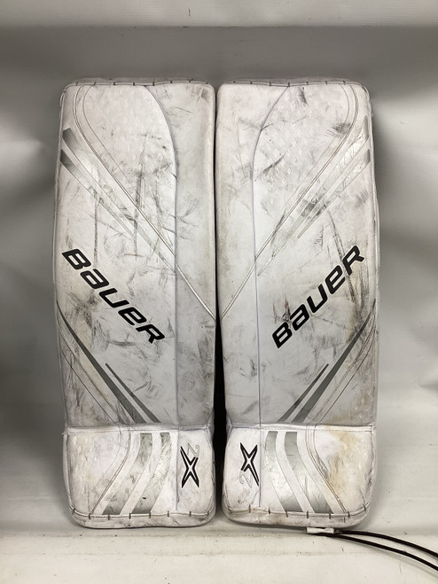 Vist Large View of Product Image Which is Used Bauer VAPOR X2 Goalie Leg Pads Inter White 28"