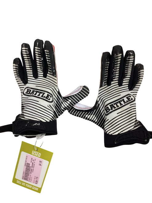 Vist Large View of Product Image Which is Used Franklin DANGER BEWARE OF DOG FB Gloves White Youth