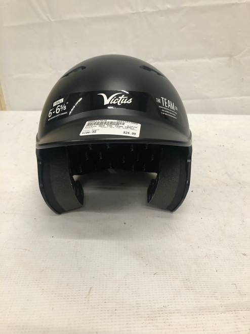 Vist Large View of Product Image Which is Used Victus NEW THE TEAM TBALL Batting Helmet No Mask Black XS