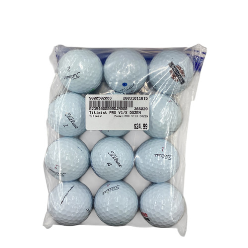 Vist Large View of Product Image Which is Used Titleist PRO V1/X DOZEN 12 Pack - Golf Balls
