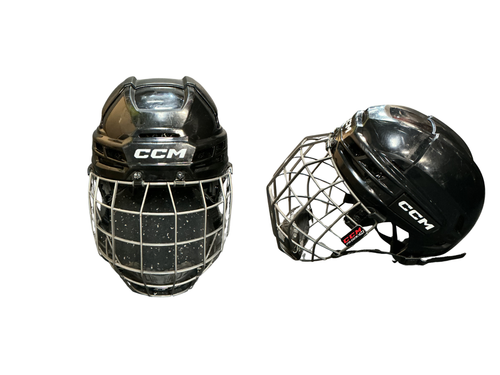 Vist Large View of Product Image Which is Used CCM TACKS 720 Helmet Cage Combo Black SM