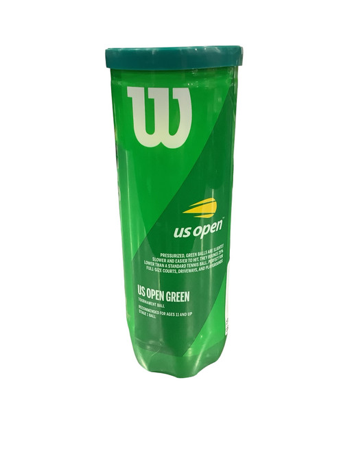 Vist Large View of Product Image Which is Used Wilson US OPEN GREEN TOURNAMENT BALL 3-ball Tennis Canister