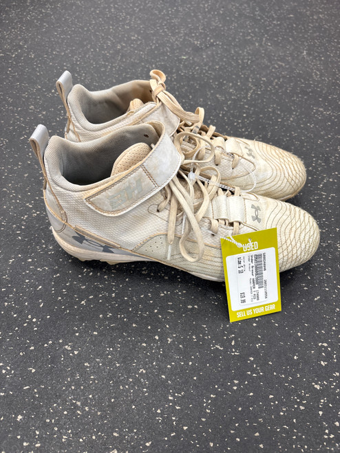 Vist Large View of Product Image Which is Used Under Armour HARPER 7 MID BB/SB Cleats White Senior 10