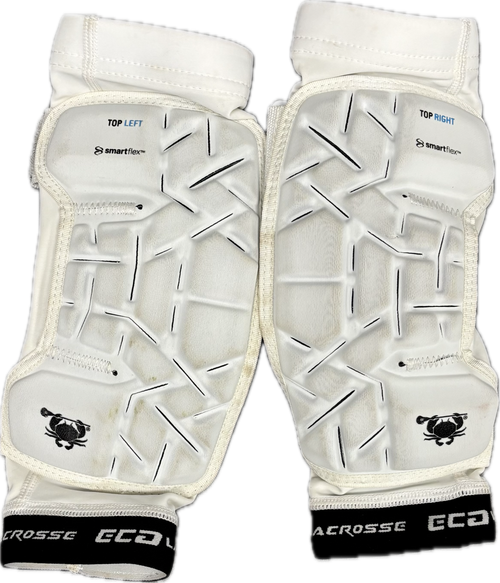 Vist Large View of Product Image Which is Used ECO LACROSSE ECHO ARM PAD Lacrosse Arm Pads/Guards White XS