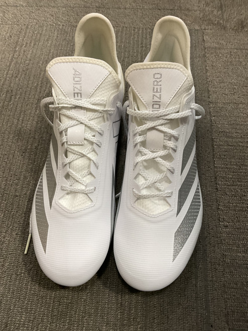Vist Large View of Product Image Which is Used Adidas ADIZERO ELECTRIC .1 Adult FB Cleats White Senior 12.5