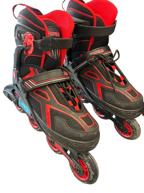 Vist Large View of Product Image Which is Used ZPM ADJ Senior Rec Fitness Skates Black Adjustable
