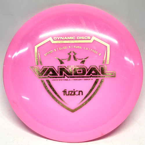 Vist Large View of Product Image Which is Used Dynamic Discs FUZION VANDAL Disc Golf Driver Pink