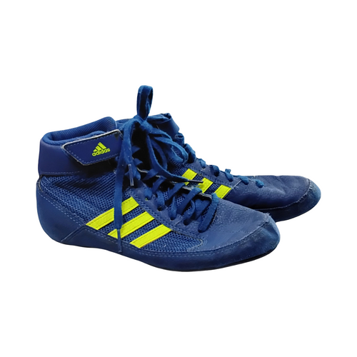 Vist Large View of Product Image Which is Used Adidas Wrestling Shoes Royal Blue Junior 04.5