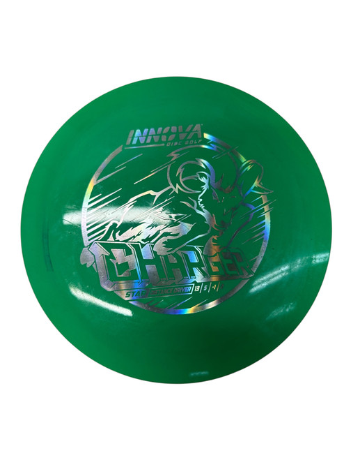 Vist Large View of Product Image Which is Used Innova STAR CHARGER Disc Golf Driver Green 173g