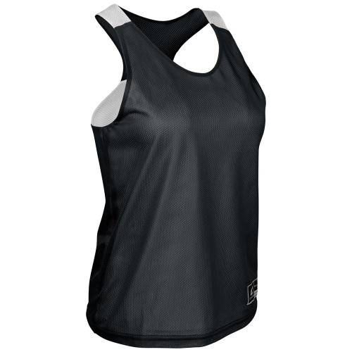 Vist Large View of Product Image Which is New MIDDIE WMNS MD BLK/WHT REVERSIBLE Lacrosse Practice Top