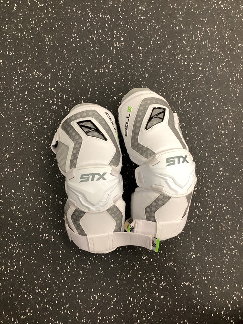 Vist Large View of Product Image Which is Used STX CELL VI ARM GUARDS Lacrosse Arm Pads/Guards White MD