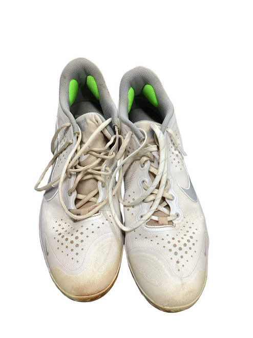 Vist Large View of Product Image Which is Used Nike REACT BB/SB Cleats White Senior 14