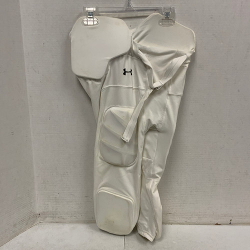 Vist Large View of Product Image Which is Used Under Armour Youth FB Integrated Pants White XL