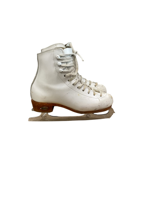 Vist Large View of Product Image Which is Used Riedell 101 Girls Figure Skate White Junior 01