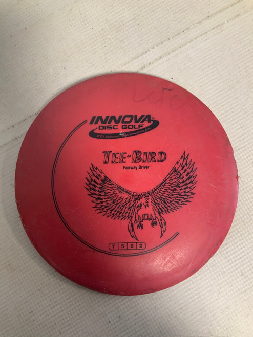 Vist Large View of Product Image Which is Used Innova TEE-BIRD Disc Golf Driver Red 160g