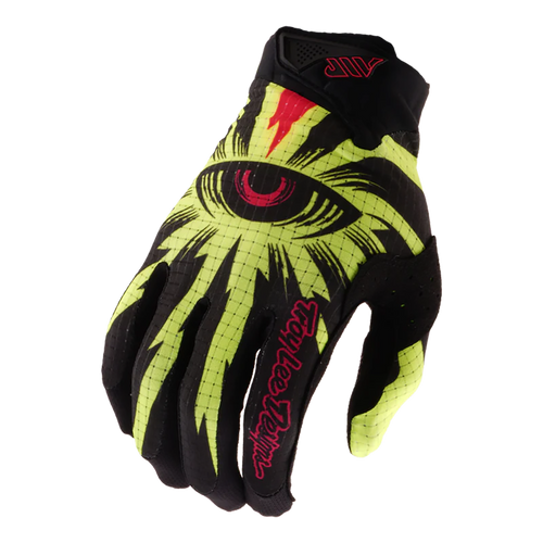 Vist Large View of Product Image Which is New Troy Lee Designs Air Mountain Bike Gloves Cyclops Black/Flo Yellow- XL