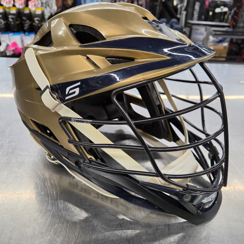 Vist Large View of Product Image Which is Used Cascade S LAX HELMET Lacrosse Helmet Vegas Gold One Size