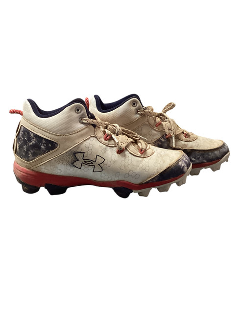 Vist Large View of Product Image Which is Used Under Armour BH 6 BB/SB Cleats White Senior 6