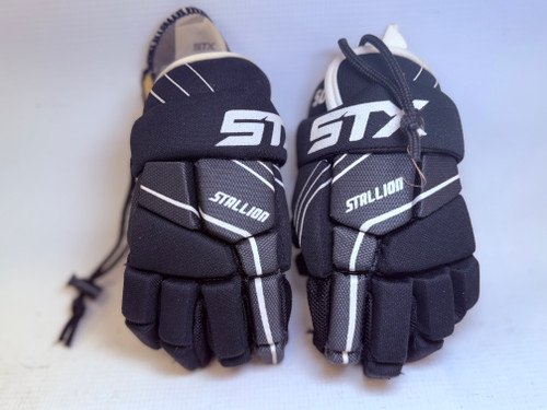 Vist Large View of Product Image Which is Used STX STALLION 50 Lacrosse Gloves Junior Black XS
