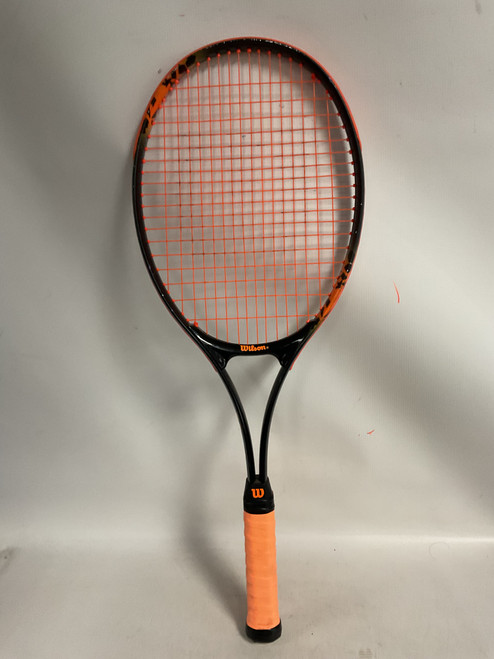 Vist Large View of Product Image Which is Used Wilson WILD THINGS Junior Tennis Racquet Orange 25"