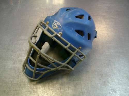 Vist Large View of Product Image Which is Used Louisville Slugger HELMET Catchers Helmet w/Mask Carolina Blue SM
