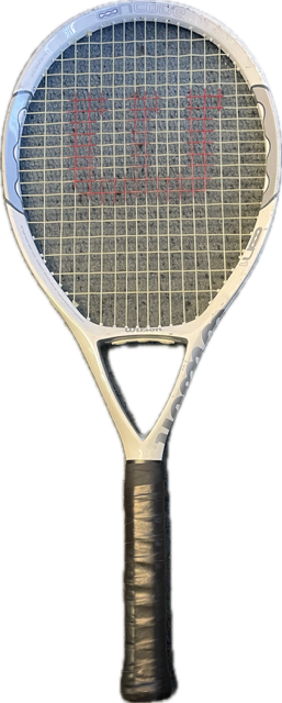 Vist Large View of Product Image Which is Used Wilson NCODE N1 Adult Tennis Racquet White 4 1/2"
