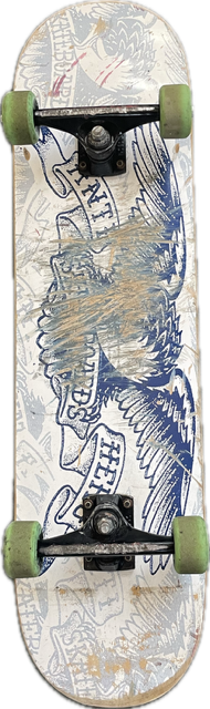 Vist Large View of Product Image Which is Used ANTI HERO EAGLE Complete Skateboard White 8 1/4"