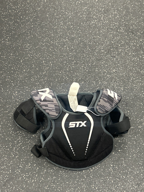 Vist Large View of Product Image Which is Used STX STALLION 75 NOCSAE Lacrosse Shoulder Pads Black SM