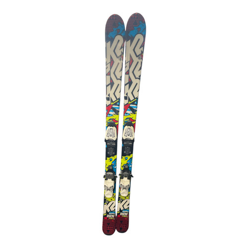 Vist Large View of Product Image Which is Used K2 INDY Boys DH Ski/Binding Red 136 cm