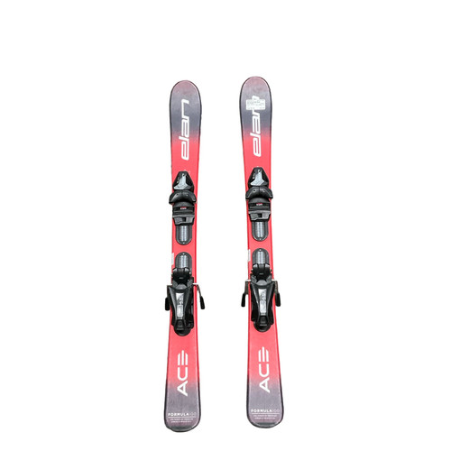 Vist Large View of Product Image Which is Used Elan FORMULA ACE Boys DH Ski/Binding Red 100 cm