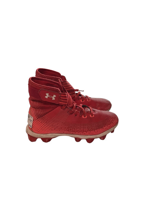 Vist Large View of Product Image Which is Used Under Armour Jr FB Cleats Red Junior 06