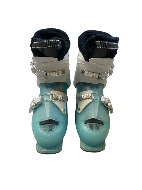 Vist Large View of Product Image Which is Used Salomon JR SKI BOOT Girls DH Ski Boot White 210 MP - J02