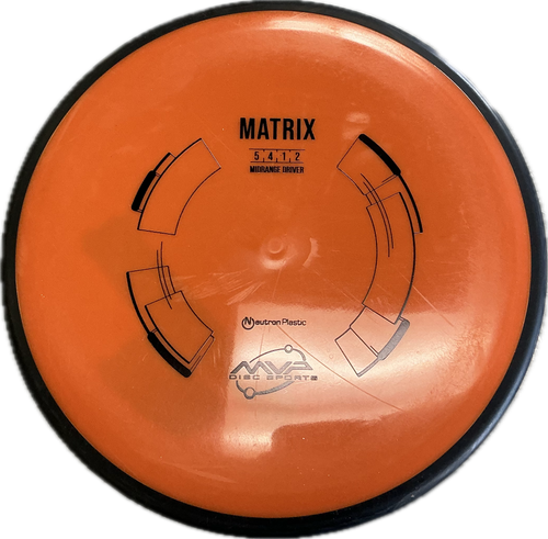 Vist Large View of Product Image Which is Used MVP MATRIX Disc Golf Mid Range Orange