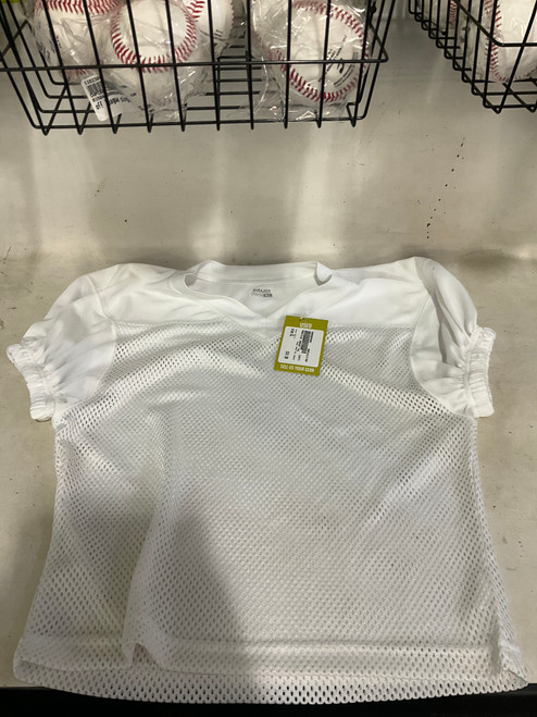 Vist Large View of Product Image Which is Used PRACTICE JERSEY FB Top Youth White XL