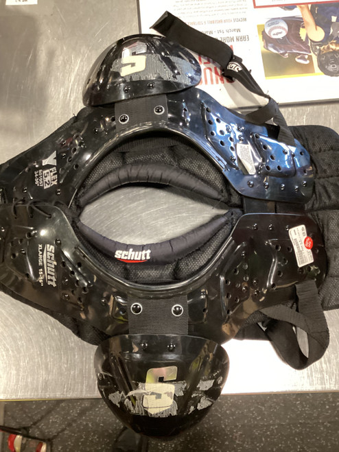 Vist Large View of Product Image Which is Used Schutt Y FLEX 2.0 FB Shoulder Pads Black LG