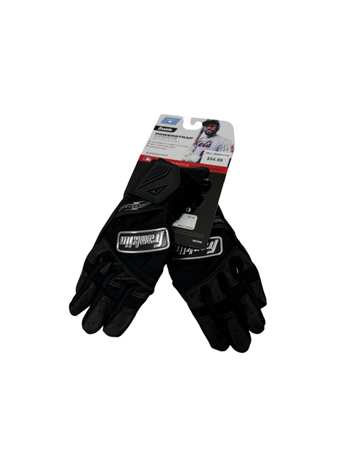 Vist Large View of Product Image Which is New Franklin POWER STRAP INFINITE Youth Batting Gloves Black