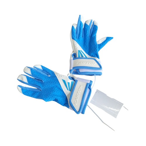 Vist Large View of Product Image Which is Used Easton FUNDAMENTAL YOUTH BATTING GLOVES BB/SB Batting Gloves Carolina Blue SM